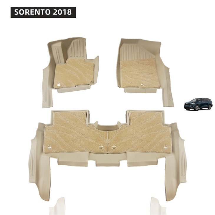 Verksmiðjusala sérsniðin 5D bílagólfmotta fyrir SORENTO 2018